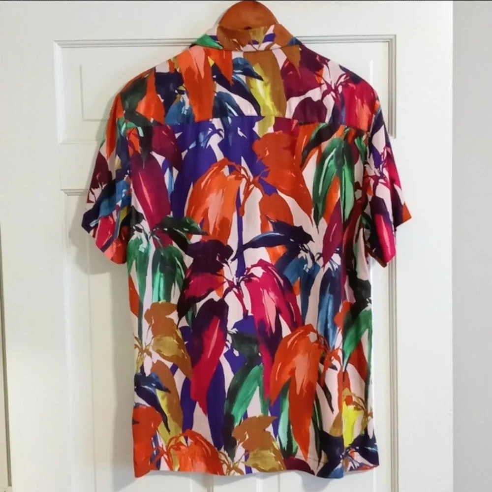 🦜Mr. Turk🦜 - Multicolor Abstract Print S/S Button Down Shirt - Picture 2 of 14